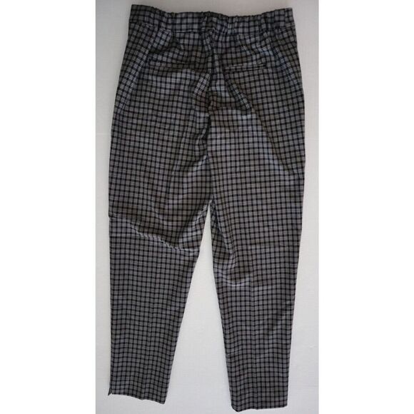 Banana Republic 430072 Women's Sz 0 Black Plaid Hayden Taper Pull On Pants - Picture 2 of 11